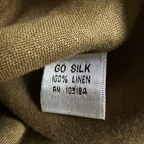 NEW Linen Olive Green Open Jacket Tunic Top Vacation Lagenlook Granola Oversized - Picture 6 of 8